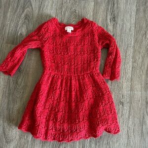 Cat and Jack red sweater dress 3T